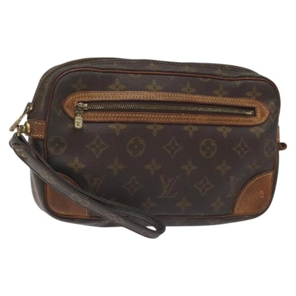 LOUIS VUITTON Monogram Marly Dragonne GM Clutch Bag M51825 LV Auth BD1166 - Picture 1 of 16